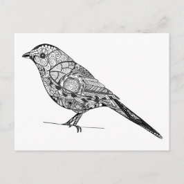 DIY-kleurstof in vogelpatroon Briefkaart