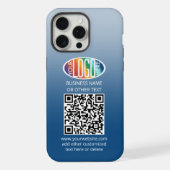 DIY Kleurverloop · Business Logo & QR Code iPhone Hoesje (Achterkant)