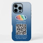 DIY Kleurverloop · Business Logo & QR Code iPhone Hoesje (Achterkant)