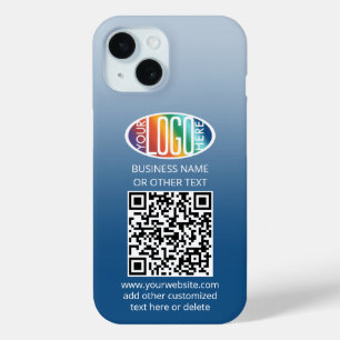 DIY Kleurverloop · Zakelijke Logo & QR Code Stoer iPhone 15 Case