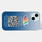 DIY Kleurverloop · Zakelijke Logo & QR Code Stoer Case-Mate iPhone Case (Achterkant (horizontaal))
