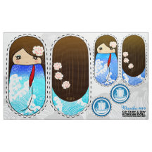 DIY Kokeshi pluche pop - snijd dingen en naai MAMI