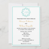 DIY Krans van Rozen 2 Initiaal Bruiloft Monogram C Kaart (Voorkant)