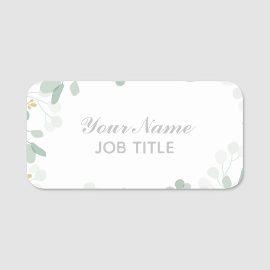 DiY Leaves Naamplaatje (Voorkant)