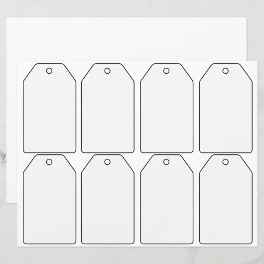 DIY lege cadeautjes labels (Voorkant / Achterkant)