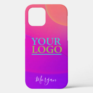 DIY Logo, Art Photo Curved Kleurvormen Naam Wit Case-Mate iPhone Case