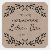 DIY  Lotion Bar Kraft Labels (Voorkant)