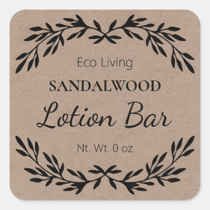 DIY  Lotion Bar Kraft Labels