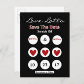 DIY Lotto Scratch Off Save the Date Post Kaart (Voorkant / Achterkant)