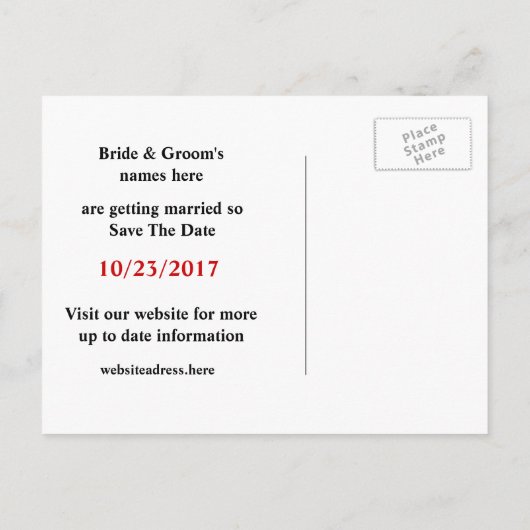 DIY Lotto Scratch Off Save the Date Post Kaart (Achterkant)