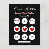 DIY Lotto Scratch Off Save the Date Post Kaart (Voorkant)