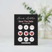 DIY Lotto Scratch Off Save the Date Post Kaart (Staand voorkant)