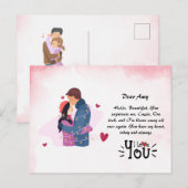 DIY Love Wenskaart Briefkaart (Voorkant / Achterkant)