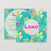 DIY / luau, aanpasbare achtergrond/tekstkleuren Kaart (Voorkant / Achterkant)