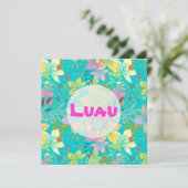 DIY / luau, aanpasbare achtergrond/tekstkleuren Kaart (Staand voorkant)