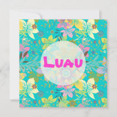 DIY / luau, aanpasbare achtergrond/tekstkleuren Kaart (Voorkant)