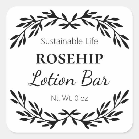 DIY Luxe Witte Lotion Bar Labels (Voorkant)