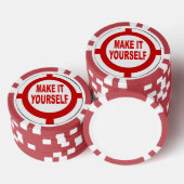 DIY Maak het zelf wit en rood Pokerchips (Opstapeling)