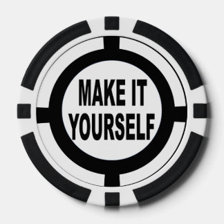 DIY Maak het zelf wit en zwart Pokerchips