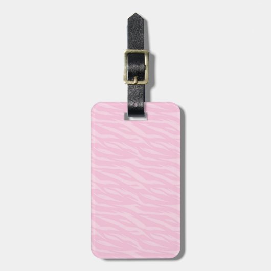 DIY Maak uw eigen roze Zebra-Bagagelabel af Bagagelabel (Voorkant verticaal)