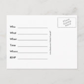 DIY Make It Yourself Verjaardagsfeest Uitnodiging (Achterkant)