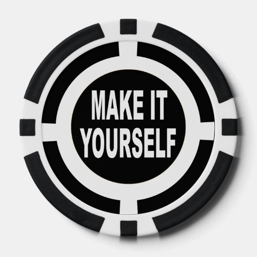 DIY Make It Yourself zwart-wit Pokerchips (Voorkant)