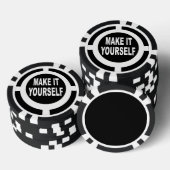 DIY Make It Yourself zwart-wit Pokerchips (Opstapeling)