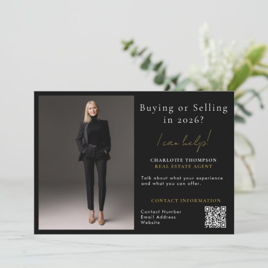 DIY makelaar kopen verkopen onroerend goed foto 20 Feestdagenkaart (Staand voorkant)