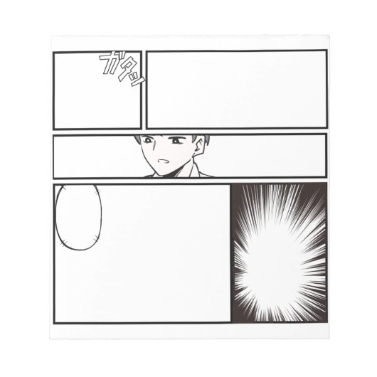 DIY Manga Comic Strip – Blank Panel with Japanes Notitieblok (Voorkant)
