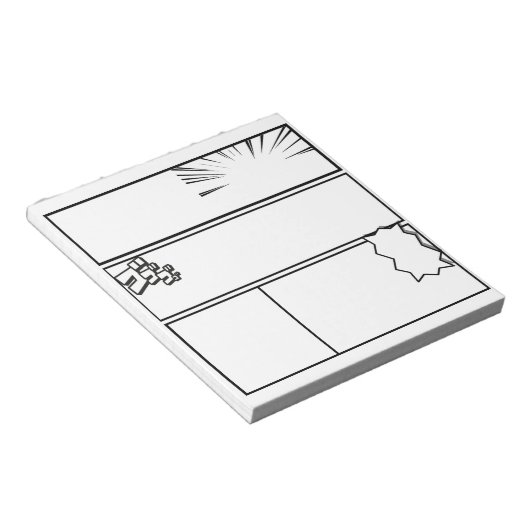  DIY Manga Panel 3– Customizable Japanese Comic  Notitieblok (Schuin)