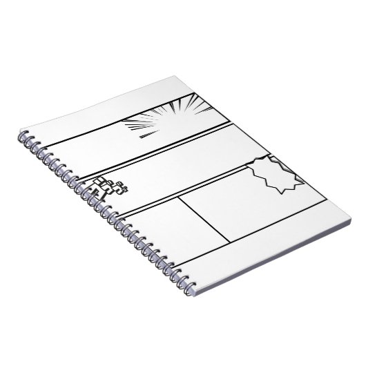  DIY Manga Panel 3– Customizable Japanese Comic  Notitieboek (Rechterzijde)