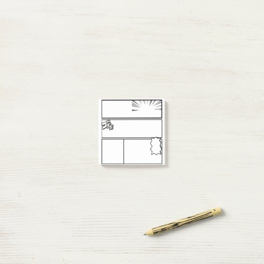 DIY Manga Panel 3– Customizable Japanese Comic Post-it® Notes (Op bureau)