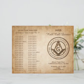 DIY Masonic Program Sjabloon Freemason Stationery (Staand voorkant)