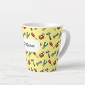 DIY Master Pixel Art Tool Patroon Hamer & Tang Latte Mok (Rechterhoek)