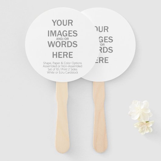 DIY (meer opties) - Handwaaier (Voorkant en achterkant)