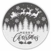 DIY Merry kerstkerstkerstkerstkerstkerstman witte  Sticker (Voorkant)