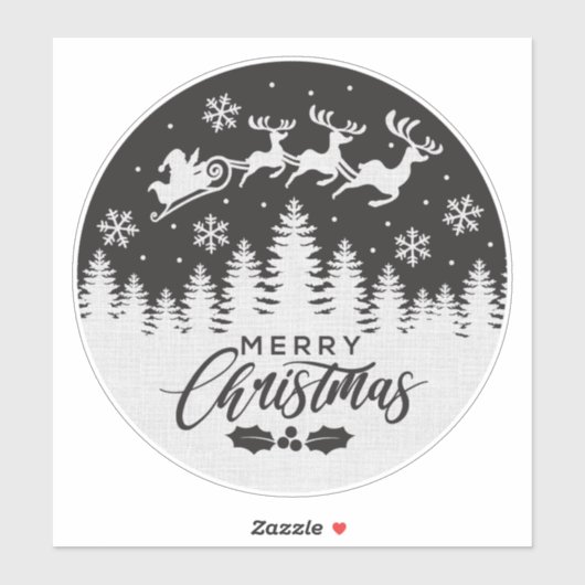 DIY Merry kerstkerstkerstkerstkerstkerstman witte  Sticker (Vel)