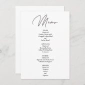 DIY Modern minimalistisch diner Menu (Voorkant / Achterkant)