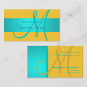 DIY-monogram + achtergrondkleur Visitekaartje (Voorkant / Achterkant)