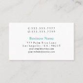 DIY Monogram Naam Titel & Info, Zwart Wit Blauwgro Visitekaartje (Achterkant)