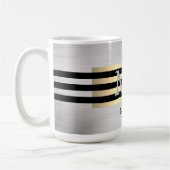 DIY Monogram Naam, Yel Gold Brushed Silver Blk Vs2 Koffiemok (Links)