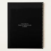 DIY Monogram & naam, zwart & grijs, geborsteld zil Planner (Achterkant)