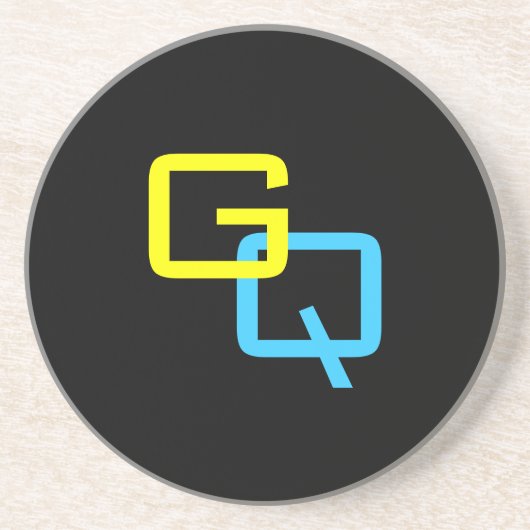 DIY Monogram ~ Onderzetter 4,25-inch Sandstone (Voorkant)