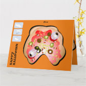 DIY Monster Paper Mask Halloween XL Kaart Pizza (Gele Bloem)