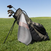 DIY Naam & Initiaal Geborsteld Zilver Roos Gouden  Golfhanddoek (Groen)