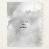 DIY Naam/Jaar/PhotoBlack Witte Abstracte Waterverf Planner (Achterkant)