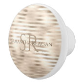 DIY Naam & Monogram op Platinum Lines Keramische Knop (Rechts)