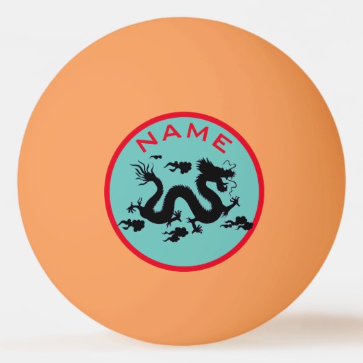 DIY NAAM PING PONG BAL MET DRAAK INSIGNIA PINGPONGBAL (Voorkant)
