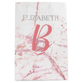 DIY Naam & Schrift Monogram Koraal Abstract op Wit Medium Cadeauzakje (Voorkant)