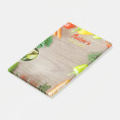 DIY Naam, To Do Lijst, Groenten op Hout Foto Post-it® Notes (Schuin)